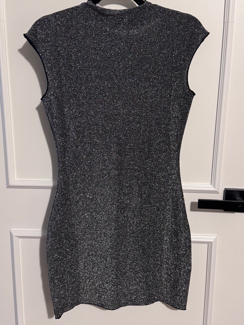 H&M Shimmer Bodycon Dress - Silver Black